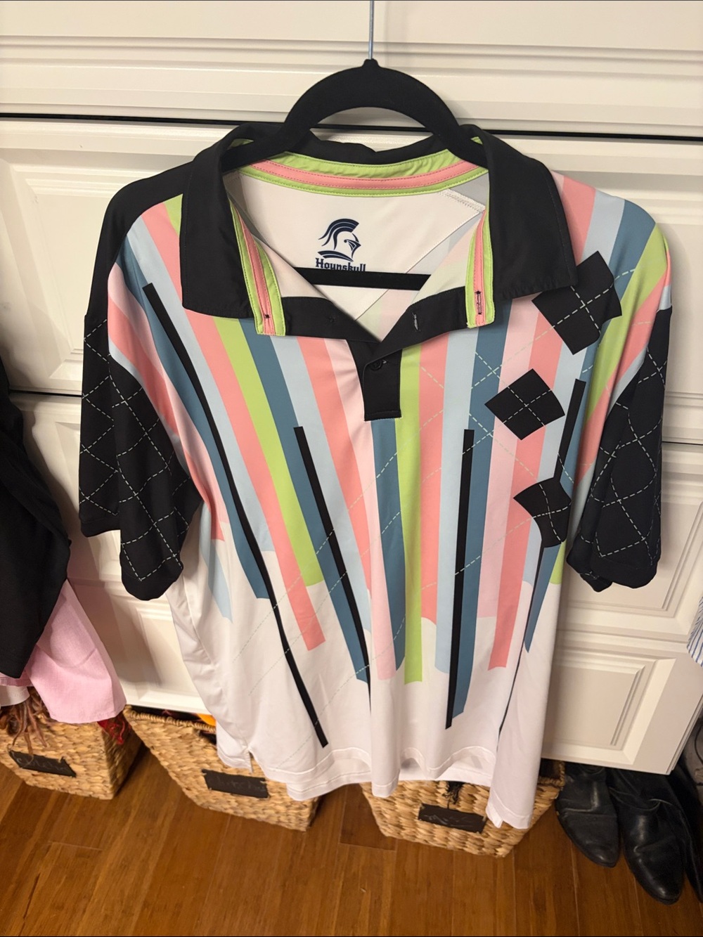 Men’s golf Multicolor Striped Polo Shirt